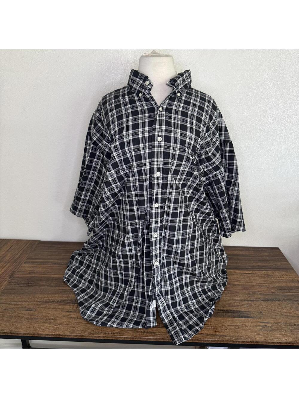 Vintage Ralph Lauren Blake 100% Cotton Plaid Button-Up Shirt Size XXL